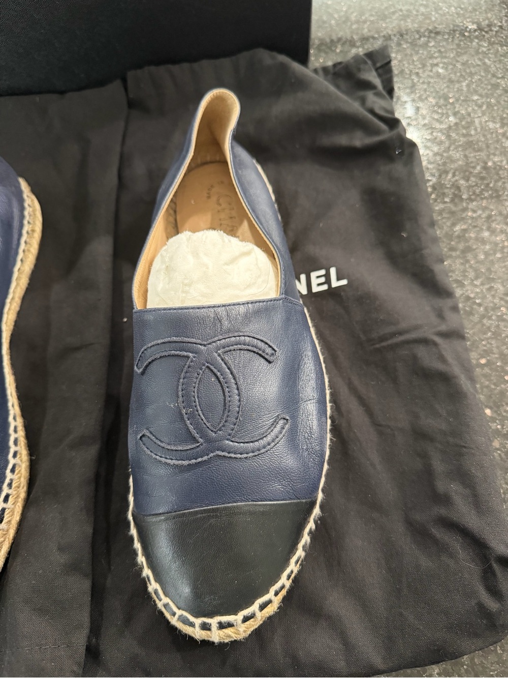 Chanel Espadrilles Navy / Black size 38 - Picture 4 of 12